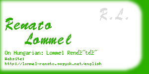 renato lommel business card